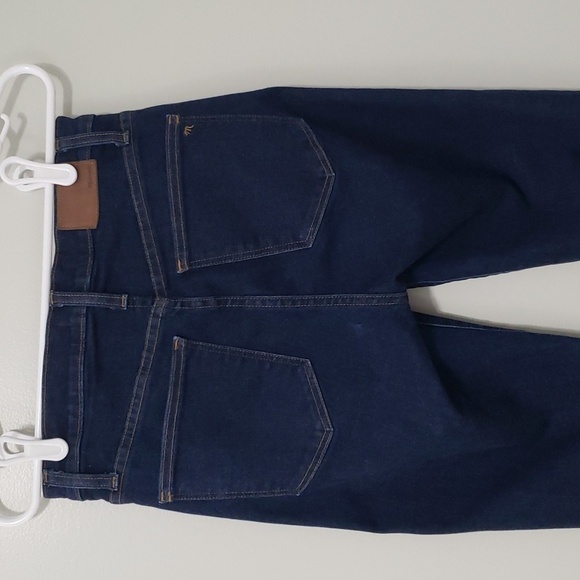 Madewell Women Skinny Jeans 28 High-Rise Tapered Dark Blue Denim Classic Casual - Picture 6 of 16